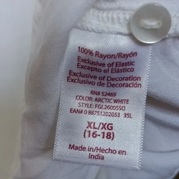 White Women's Top with Embroidered Details - Picture 3 of 4